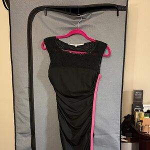 RACHEL Rachel Roy Black Dress with Pink Trim